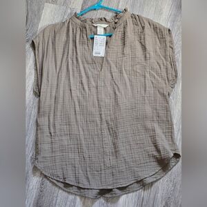 Casual Light Olove Green Women's Top